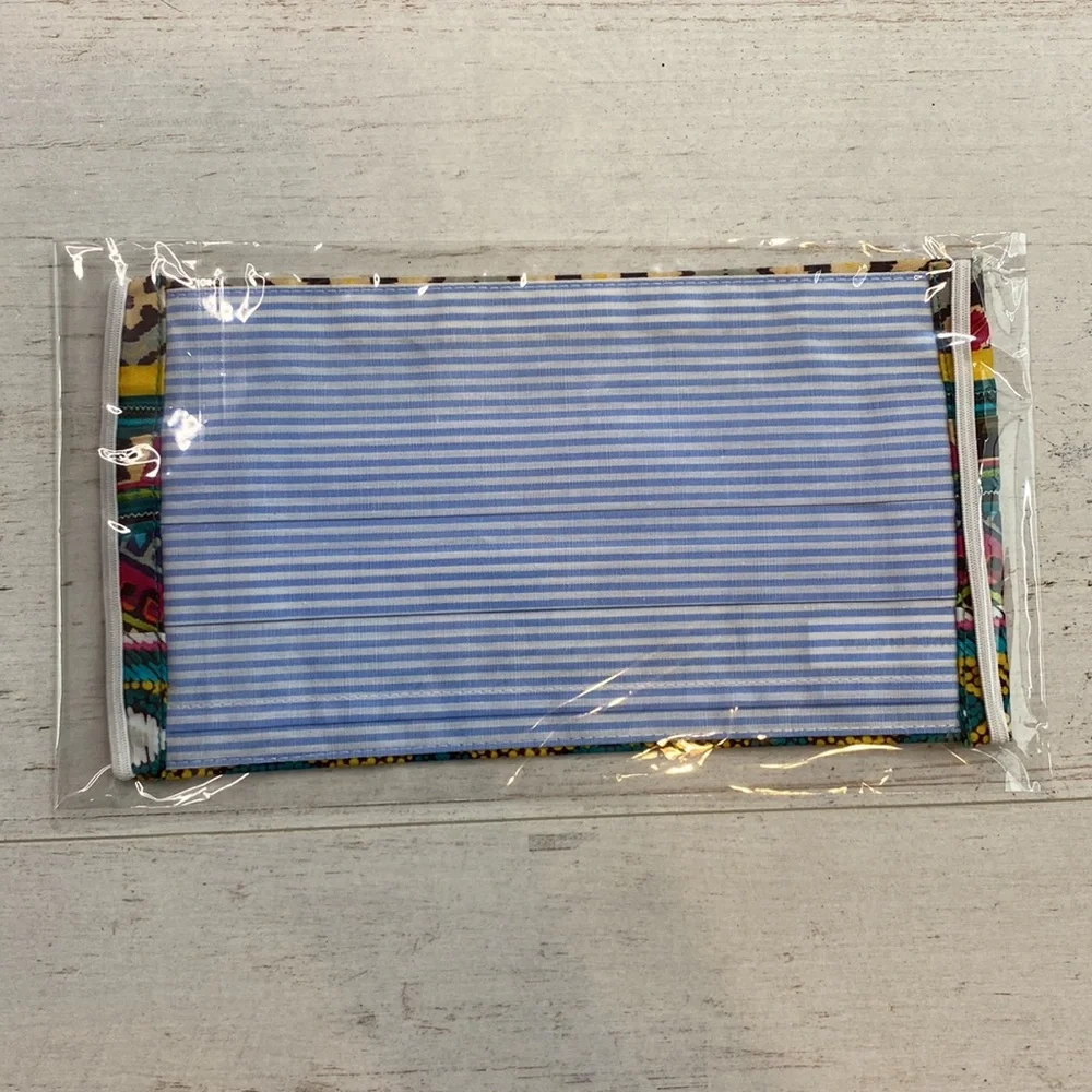 Johnny Was Multi Color Print Cotton Sateen Face Mask